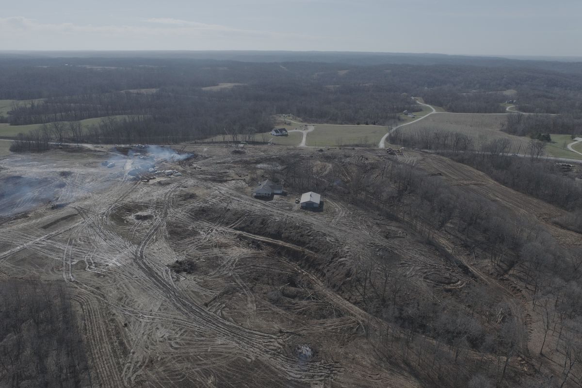 construction progress view of future plant site